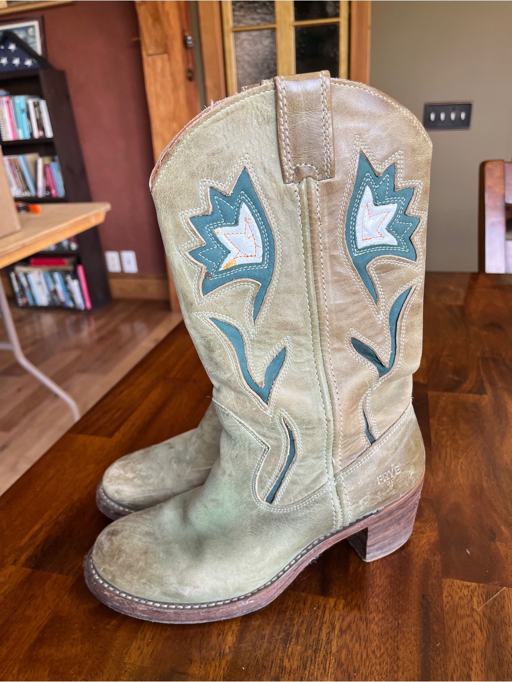 Vintage Frye Leather Western Boots